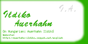 ildiko auerhahn business card